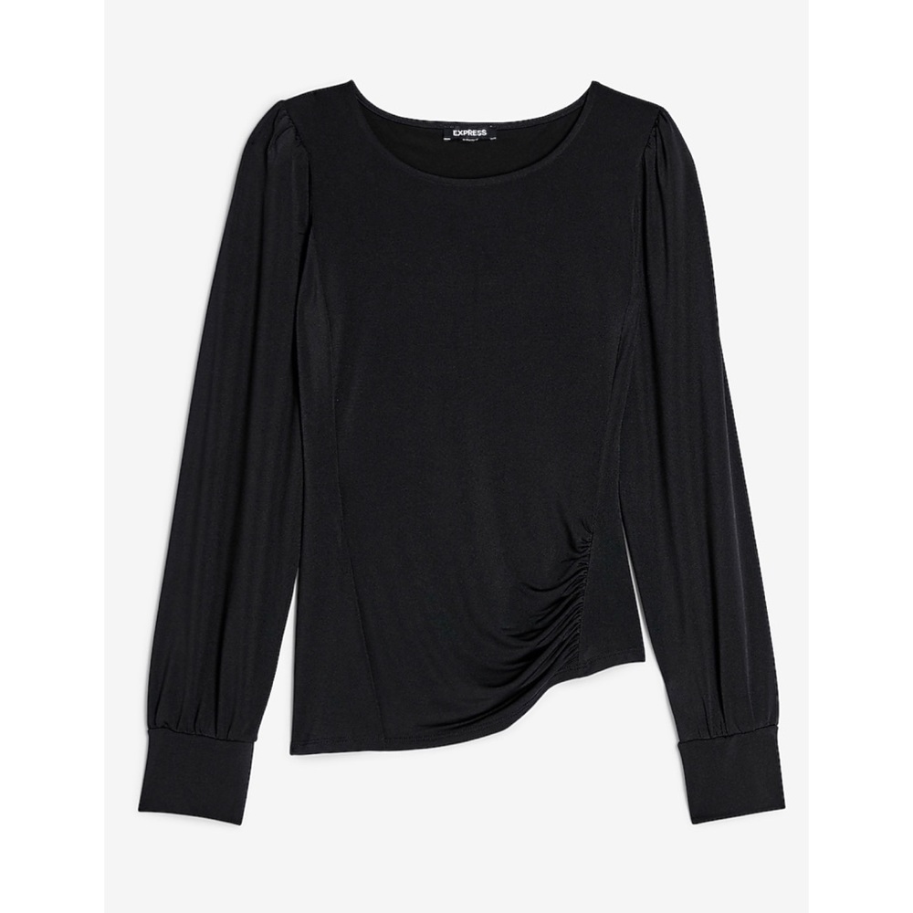 NWT Express Asymmetrical Ruched Side Top
